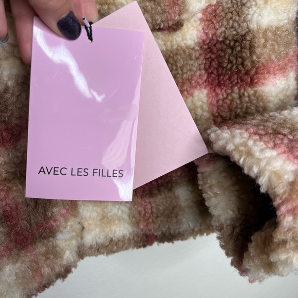 NWT Avec Les Filles plaid sherpa Shacket - Picture 7 of 9